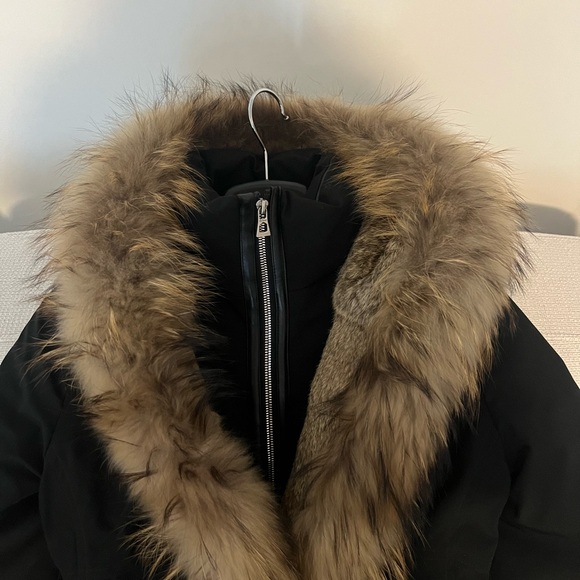 RUDSAK Black Ski Jacket with Tan Fur Collar - Picture 5 of 5